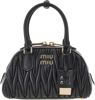 Miu Miu Matelass&eacute; nappa leather Arcadie bowling bag Woman One Size