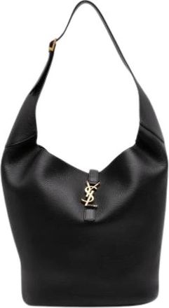 Saint Laurent Pre-owned Le 5 a 7 - Dames - Vintage Schoudertas - Zwart - ONE Size - Leer - Vintage