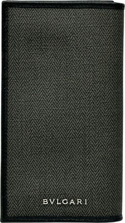Bulgari Black Gray Pvc Long Wallet (Bi-Fold) (Pre-Owned)