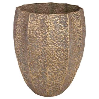 Wanderlust Deco Macetero De Metal Dorado 40x39x51 Cm