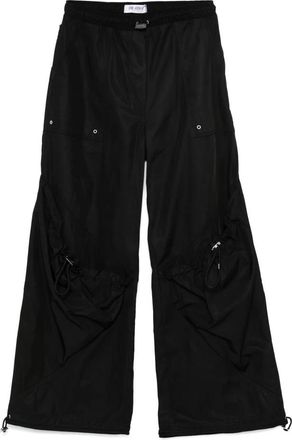 The Attico Lange Nylon Broek - Dames - Wijde Broeken - Zwart - S - Nylon - Broeken