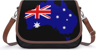 Generic Australia Map Flag Small Womens Crossbody Bags Shoulder Handbag with Adjustable Strap for Travel