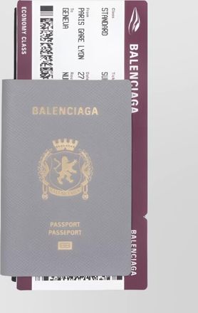 Balenciaga leather passport wallet