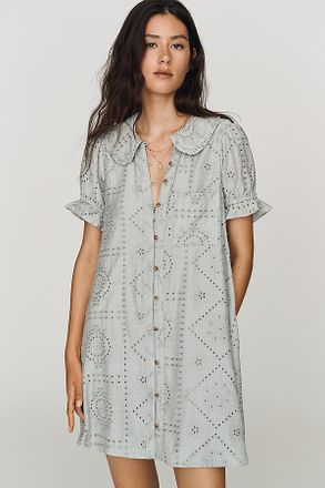 Pilcro Keira Eyelet Mini Dress