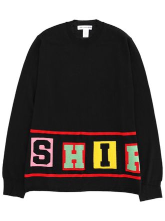 Comme Des Gar&ccedil;ons Black Crew Neck Sweater