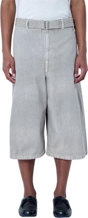 Christophe Lemaire Wijde Denim Culottes - Heren - Vrijetijds broeken - Beige - XL - Denim - Broeken