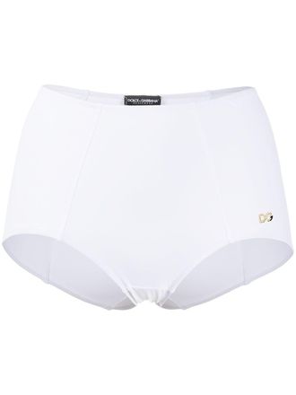 Dolce & Gabbana Slip bikini a vita alta - Bianco