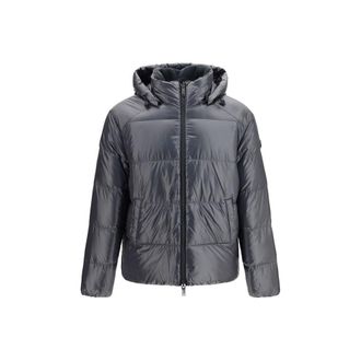 Moose Knuckles Gray Nylon Shell Mens Jacket
