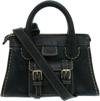 Chloé Pre-owned Handbags, female, Black, Size: ONE SIZE Pre-owned Leather handbags