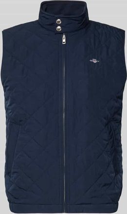 GANT Regular Fit Weste mit Stehkragen in Stepp-Optik in Marine, Gr&ouml;&szlig;e XXXL