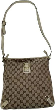 Gucci Pre-owned Leren Schoudertas - Dames - Vintage Schoudertas - Beige - ONE Size - Leer - Vintage