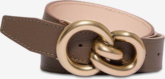 Berthille G&uuml;rtel aus genarbtem Leder mit knotenf&ouml;rmiger Schnalle - 30 mm