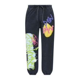Dsquared2 Sweatpants, male, Black, Size: XL Printed Sweatpants