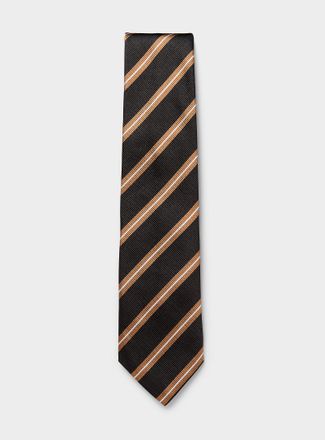 BOSS Mens Slanted tripes silk tie