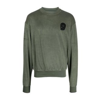 Youths in Balaclava Hoodies & sweatvesten, Heren, Groen, S, Katoen, Logo Sweatshirt Knit
