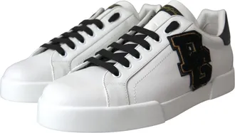 Dolce & Gabbana Mens Calf Leather Low-Top Sneaker White