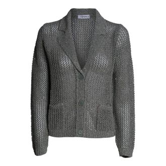 KANGRA Cardigans, female, Green, Size: S Three-button Cardigan