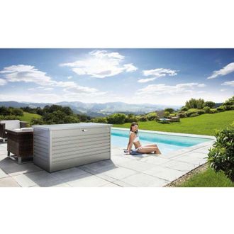 BIOHORT Baule da esterno 160 grigio quarzo metallizzato