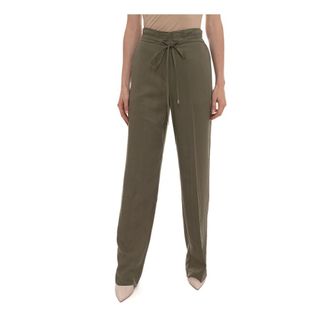 Liu Jo Wide Trousers, female, Green, Size: XL Soft Trousers