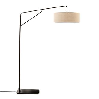 AM.PM Boogvormige staande lamp in metaal ijzer en linnen, Cinqua