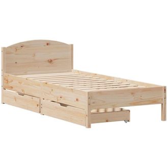 vidaXL Vidaxl - Estructura De Cama Sin Colch&oacute;n Madera Maciza Pino 75x190 Cm