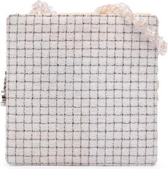 Chanel Pre-owned Tweed Shoulder Bag - Dames - Vintage Schoudertas - Wit - ONE Size - Tweed - Vintage