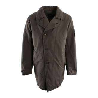 Stone Island Ghost Jas - Heren - Mantel - Grijs - 2XL - Leer - Jassen