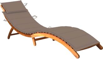 vidaXL Tumbona De Jard&iacute;n Vidaxl Con Coj&iacute;n, Madera Maciza De Acacia