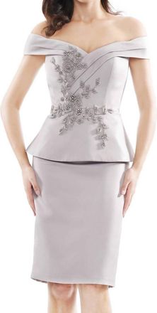 Colors Dress Satin Cocktail Dress In Beige