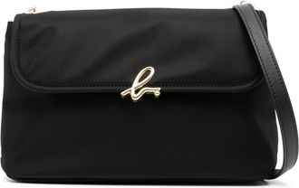 agnès b. logo-plaque detail crossbody bag - women - Nylon - One Size - Black
