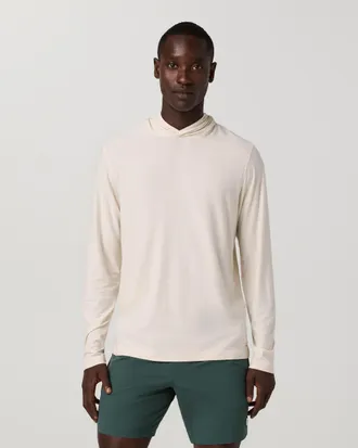 Vuori Clothing Strato Tech Hoodie | Milkweed Heather | Medium