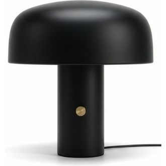 Brightech Anita Black 12 Modern and Elegant LED Table Lamp with Brass Rotary Knob in Cream at Nordstrom