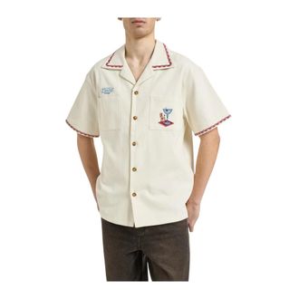 Dr&ocirc;le de Monsieur Short Sleeve Shirts, male, Beige, Size: M Short Sleeve Shirt