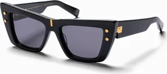 Balmain B - EYE Grey Cat Eye Ladies Sunglasses BPS-156A BLK-GLD 54