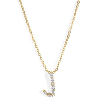 Lili Claspe Letter Pendant Necklace in Gold J at Nordstrom