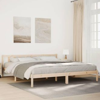 Berkfield Home Extra Long Bed Frame without Mattress 180x210 cm Solid Wood Pine in Brown