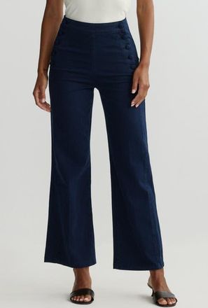 DL1961 Karmine High Waist Refined Wide Leg Jeans in Bright Navy at Nordstrom, Size 31