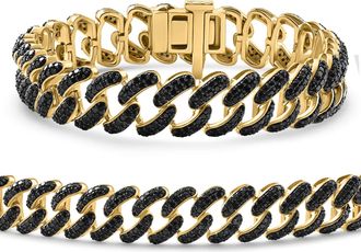 Pompeii3 4.42Ct Mens Diamond Cuban 8.5 Bracelet 10k Yellow Gold Heavy 26 Grams 9.6mm