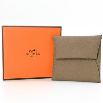 Herm&egrave;s Beige Epsom Leather Coin Purse/Coin Case (Pre-Owned)
