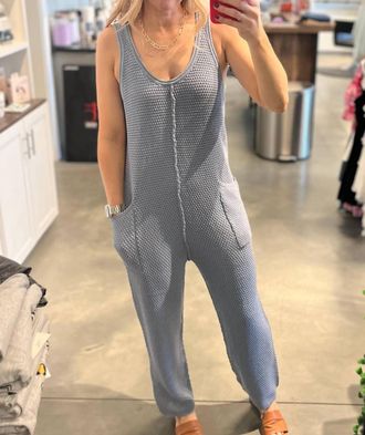 Wishlist Sweater Jumpsuit In Blue Skies