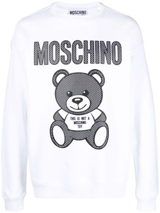 Moschino Teddy Bear logo-print sweatshirt - White