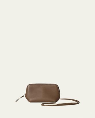 The Row Mens Owen Leather Wristlet Pouch