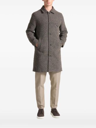 Mani&egrave;re De Voir boucle buttoned coat - Brown