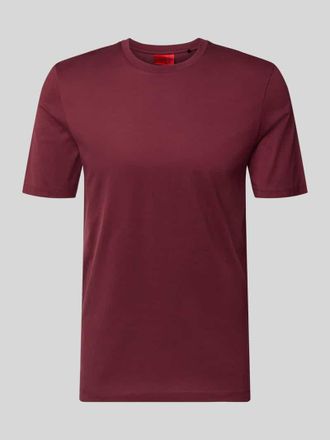 HUGO BOSS Slim Fit T-Shirt aus reiner Baumwolle Modell DIMERSTEE in Bordeaux, Größe XXL