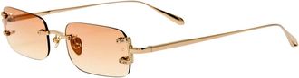 Linda Farrow Taylor Zonnebril - unisex - Accessoires - Geel - Maat: 53 MM