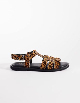 WALK LONDON Walk London - Sophia - Sandali leopardati stile gladiatore-Multicolore