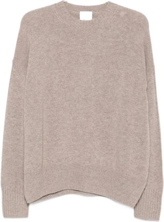 Allude Trui met ronde hals - Dames - Ronde hals truien - Beige - S - Kasjmier - Truien & Vesten