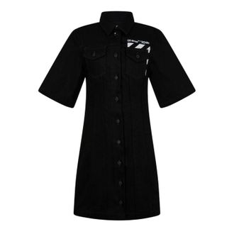 Off-white Off White Denim overhemdjurk voor dames (Zwart, Wit)