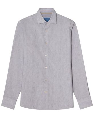 Robert Talbott Reynolds Micro Stripe Linen-Blend Shirt