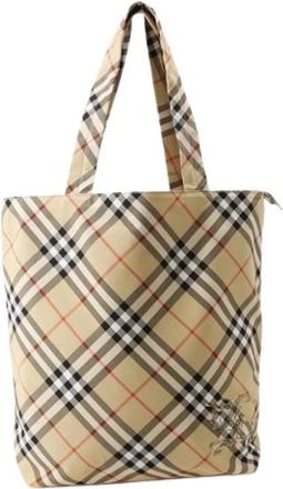 Burberry Pre-owned Tote Bag - Dames - Vintage Shopper - Beige - ONE Size - Katoen - Vintage